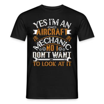 Love Avion aviation - T-shirt homme - noir - Devant - AI Model Male 178 light (178cm)