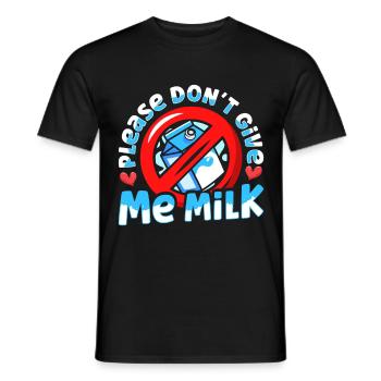 Produits laitiers intolérants au lactose - T-shirt homme - noir - Devant - AI Model Male 178 light (178cm)