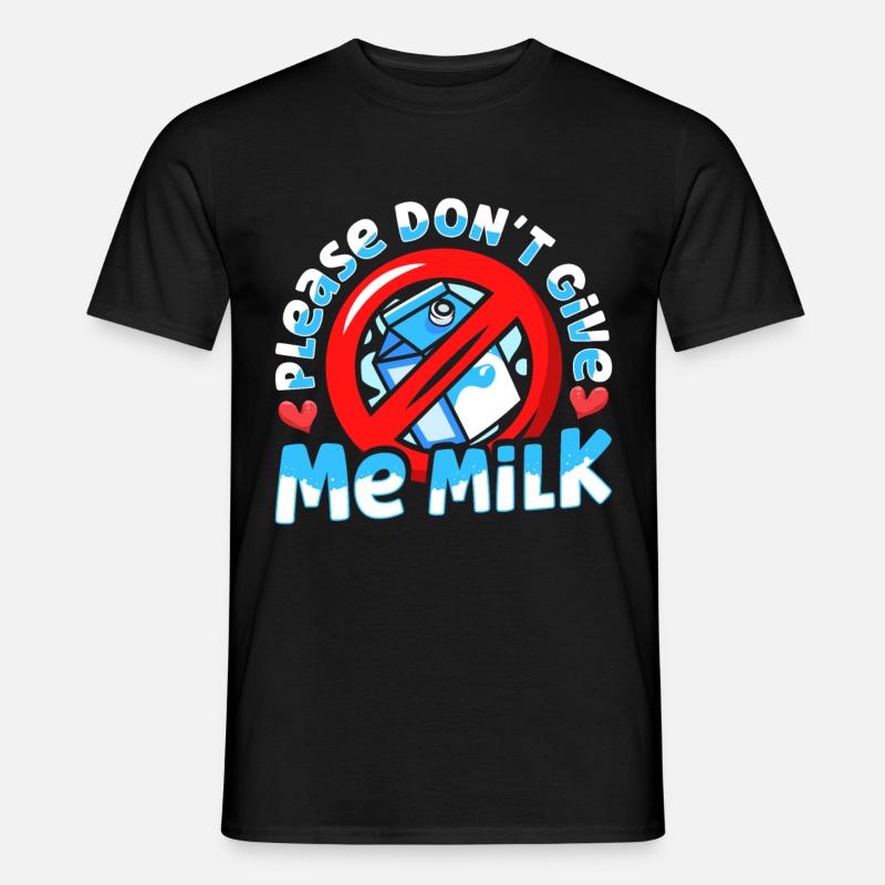 Lactose Intolerant Dairy - Männer T-Shirt - Schwarz