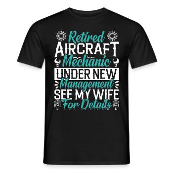 Love Avion aviation - T-shirt homme - noir - Devant - AI Model Male 178 light (178cm)