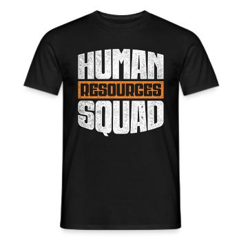 Responsable RH Personalmanager Escouade des Ressources Humaines - T-shirt homme - noir - Devant - AI Model Male 178 light (178cm)
