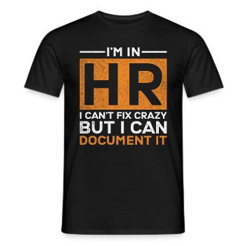Responsable RH Responsable Ressources Humaines - T-shirt homme - noir - Devant - AI Model Male 178 light (178cm)
