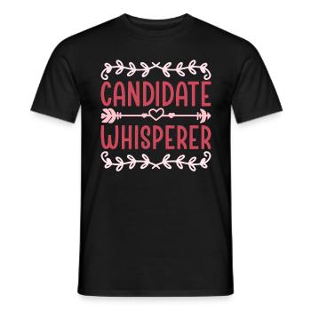Responsable RH Responsable Ressources Humaines Responsable Candidat Whisperer - T-shirt homme - noir - Devant - AI Model Male 178 light (178cm)