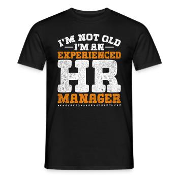 Je ne suis pas vieux, je suis un gestionnaire des ressources humaines expérimenté - T-shirt homme - noir - Devant - AI Model Male 178 light (178cm)
