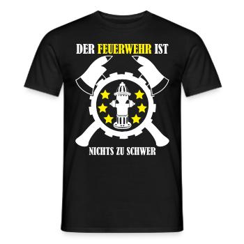 Jugendfeuerwehr Reim Feuerwehr - Männer T-Shirt - Schwarz - Vorne - AI Model Male 178 light (178cm)