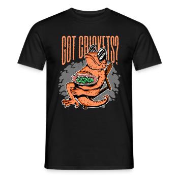 Bartagamen Got Crickets? - Männer T-Shirt - Schwarz - Vorne - AI Model Male 178 light (178cm)