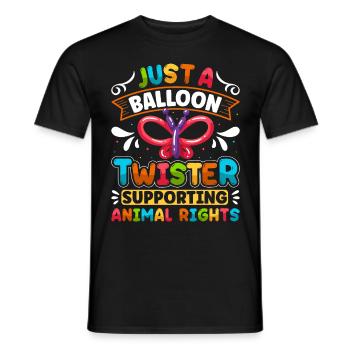 Conception de ballon de fête - T-shirt homme - noir - Devant - AI Model Male 178 light (178cm)