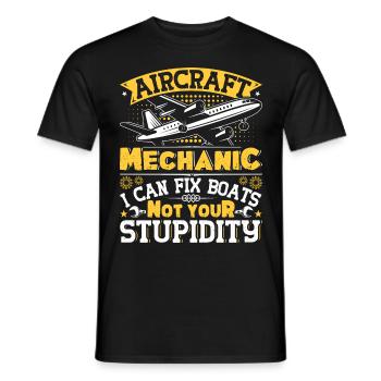 Love Avion aviation - T-shirt homme - noir - Devant - AI Model Male 178 light (178cm)