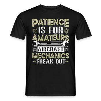 Love Airplane aviation - Men's T-Shirt - black - Front - AI Model Male 178 light (178cm)