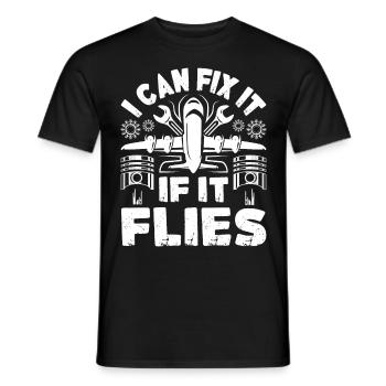 Love Avion aviation - T-shirt homme - noir - Devant - AI Model Male 178 light (178cm)