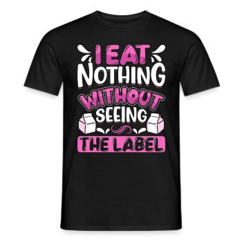 Produits laitiers intolérants au lactose - T-shirt homme - noir - Devant - AI Model Male 178 light (178cm)