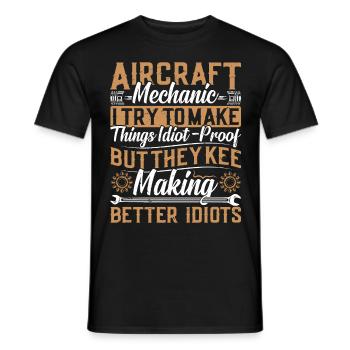 Love Avion aviation - T-shirt homme - noir - Devant - AI Model Male 178 light (178cm)