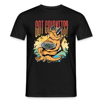 Bartagamen Got Crickets? - Männer T-Shirt - Schwarz - Vorne - AI Model Male 178 light (178cm)