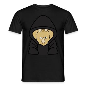 Pas de dinosaures - T-shirt homme - noir - Devant - AI Model Male 178 light (178cm)