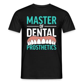 Dental Technician Master Of Dental Prosthetics - Men's T-Shirt - black - Front - AI Model Male 178 light (178cm)