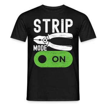 Electrician Electronics Technician - Men's T-Shirt - black - Front - AI Model Male 178 light (178cm)