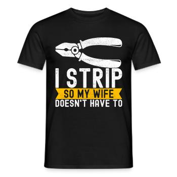 Electrician Electronics Technician - Men's T-Shirt - black - Front - AI Model Male 178 light (178cm)