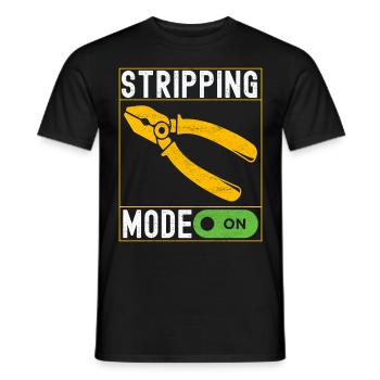 Electrician Electronics Technician - Men's T-Shirt - black - Front - AI Model Male 178 light (178cm)