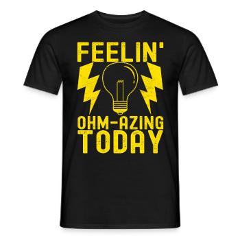 Electrician Electronics Technician - Men's T-Shirt - black - Front - AI Model Male 178 light (178cm)