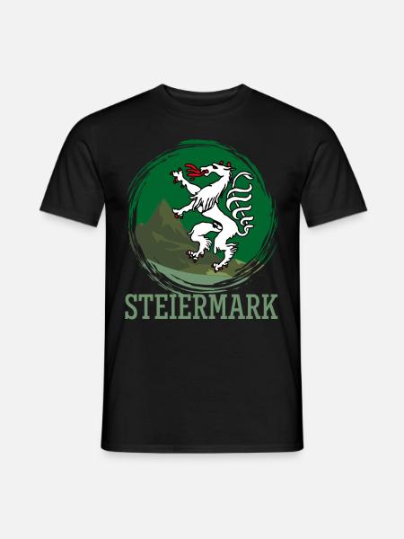 Steiermark Berge Styria Österreich - Männer T-Shirt - Schwarz