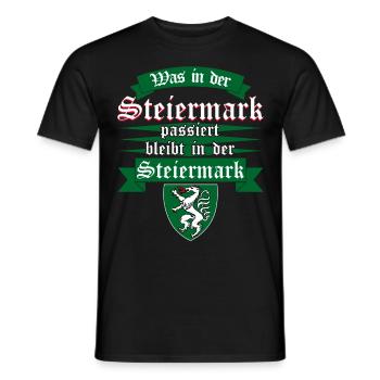 Steiermark Urlaub Österreich - Männer T-Shirt - Schwarz - Vorne - AI Model Male 178 light (178cm)