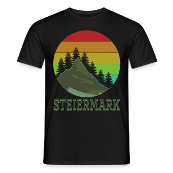 Styria Holidays - Men's T-Shirt - black - Front - AI Model Male 178 light (178cm)