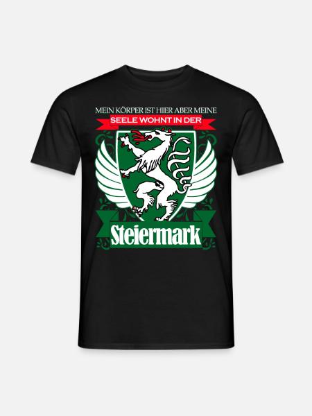 Steiermark Spruch - Männer T-Shirt - Schwarz
