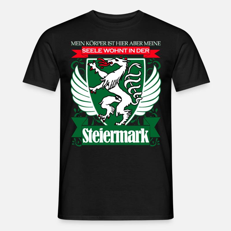 Steiermark Spruch - Männer T-Shirt - Schwarz