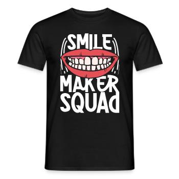 Dental Technician Dental Prosthodontist Smile Maker Squad - Men's T-Shirt - black - Front - AI Model Male 178 light (178cm)