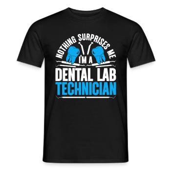 Dental technician Dental prosthodontist - Men's T-Shirt - black - Front - AI Model Male 178 light (178cm)