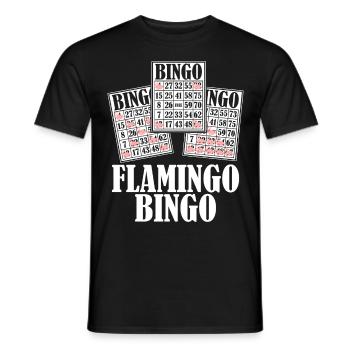Flamants roses Bingo Flamants roses - T-shirt homme - noir - Devant - AI Model Male 178 light (178cm)