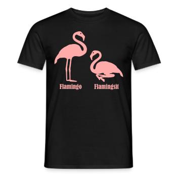 Flamants roses Flamants roses - T-shirt homme - noir - Devant - AI Model Male 178 light (178cm)