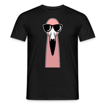 Lunettes de soleil Flamingo Flamants roses - T-shirt homme - noir - Devant - AI Model Male 178 light (178cm)