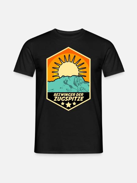 Sonnenaufgang auf der Zugspitze - Männer T-Shirt - Schwarz