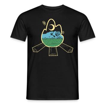 Randonnée à Zugspitze - T-shirt homme - noir - Devant - AI Model Male 178 light (178cm)