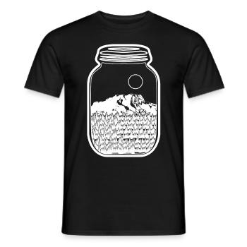 Zugspitze dans un verre Alpinisme Randonnée - T-shirt homme - noir - Devant - AI Model Male 178 light (178cm)