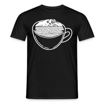 Zugspitze et le café - T-shirt homme - noir - Devant - AI Model Male 178 light (178cm)