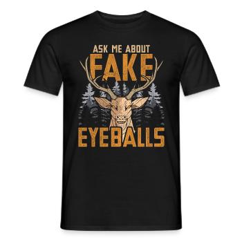 Taxidermiste Posez-moi des questions sur les faux globes oculaires - T-shirt homme - noir - Devant - AI Model Male 178 light (178cm)