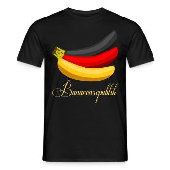 Bananen Bananenrepublik Banane - Männer T-Shirt - Schwarz - Vorne - AI Model Male 178 light (178cm)