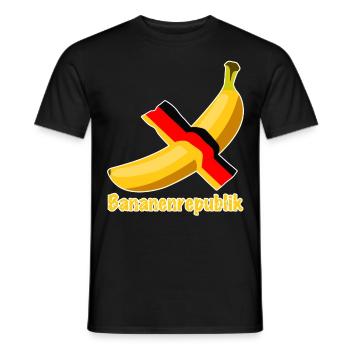 Bananenrepublik deutsche Flagge - Männer T-Shirt - Schwarz - Vorne - AI Model Male 178 light (178cm)