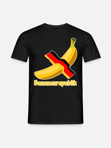 Bananenrepublik deutsche Flagge - Männer T-Shirt - Schwarz
