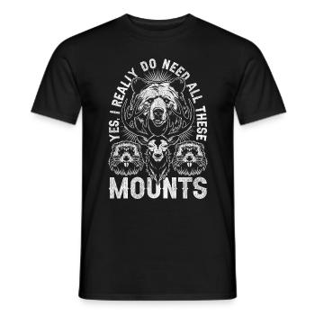 Taxidermist Yes I Really Do Need These Mounts - Men's T-Shirt - black - Front - AI Model Male 178 light (178cm)