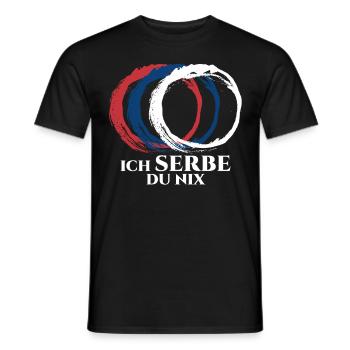 Serbien serbische Flagge Serbe - Männer T-Shirt - Schwarz - Vorne - AI Model Male 178 light (178cm)