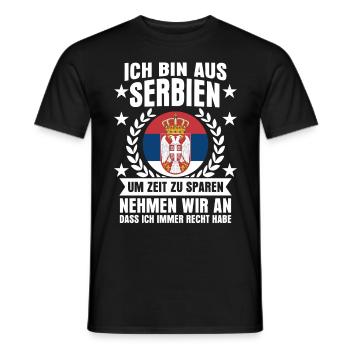 Serbien Spruch serbische Flagge - Männer T-Shirt - Schwarz - Vorne - AI Model Male 178 light (178cm)
