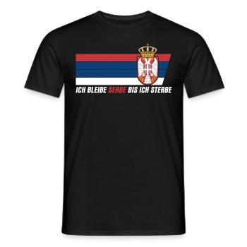 Serbe serbische Flagge Balkan Serbien - Männer T-Shirt - Schwarz - Vorne - AI Model Male 178 light (178cm)