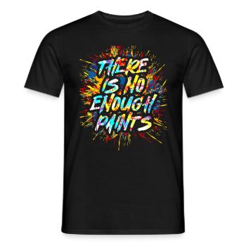 Peinture fluide Il n’y a pas assez de peintures - T-shirt homme - noir - Devant - AI Model Male 178 light (178cm)