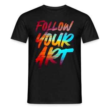 Peinture fluide Peinture liquide Suivez votre art - T-shirt homme - noir - Devant - AI Model Male 178 light (178cm)