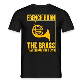 Cuivre à cor - T-shirt homme - noir - Devant - AI Model Male 178 light (178cm)