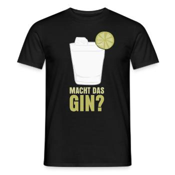 Macht das Gin? - Männer T-Shirt - Schwarz - Vorne - AI Model Male 178 light (178cm)