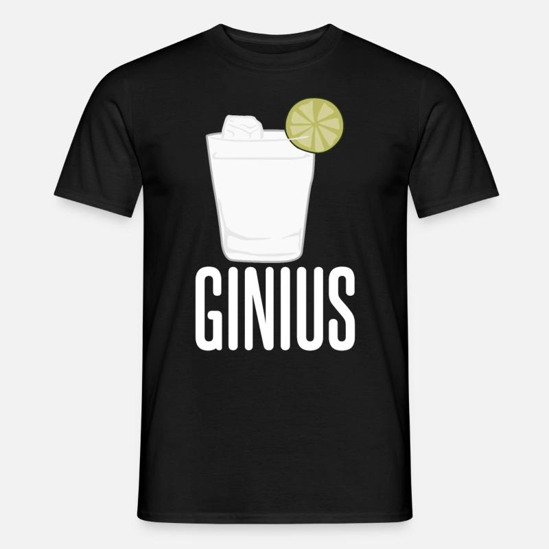 Gin - Ginius - Männer T-Shirt - Schwarz